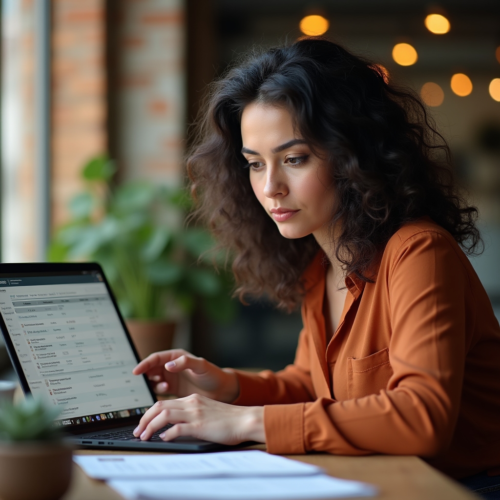 HR-специалист работает с электронными документами